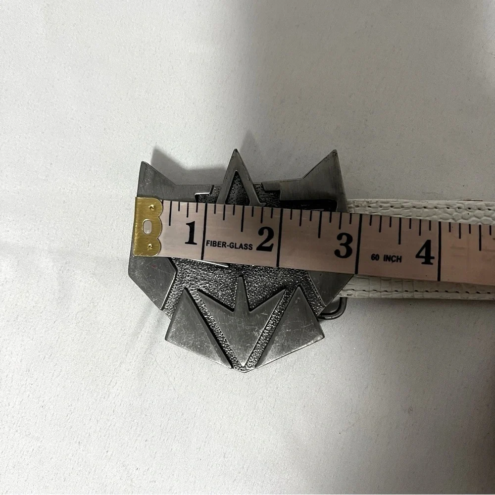 Cybertronian Kids White Belt With Buckle From Transformers 100% Genuine Leather
